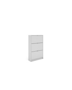 Double scarpiera 3 ribalte bianca-Doppia profondit&agrave;-Bianco-Nobilitato-119 cmx71 cm