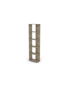 Cindy libreria in pannello legno naturale-5 ripiani-Legno naturale-Pannello-185 cmx50 cm