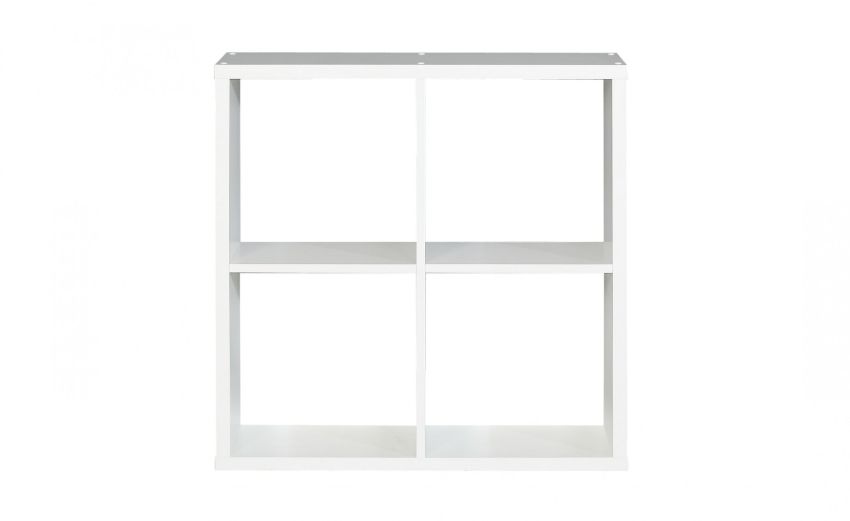 Cube libreria bianca 4 vani orizzontale--Bianco-Pannello-72.8 cmx72.7 cm