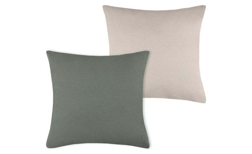 Duo cuscino verde 50x50 cm--Verde-Cotone-50 cmx50 cm