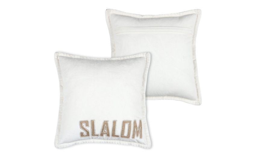 Chamonix cuscino beige 40x40 cm --Bianco-Cotone-40 cmx40 cm