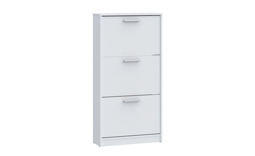 Stilo scarpiera 3 ribalte bianca--Bianco-Nobilitato-115 cmx58
