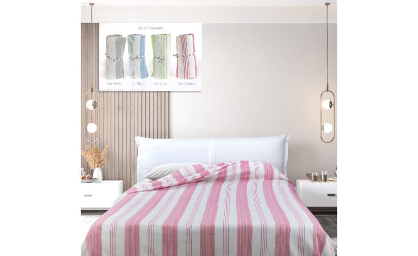 Copritutto Sally Telo Arredo 250x260 cm a Righe