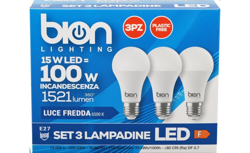 Set 3 lampade a goccia 15 W - luce fredda E27