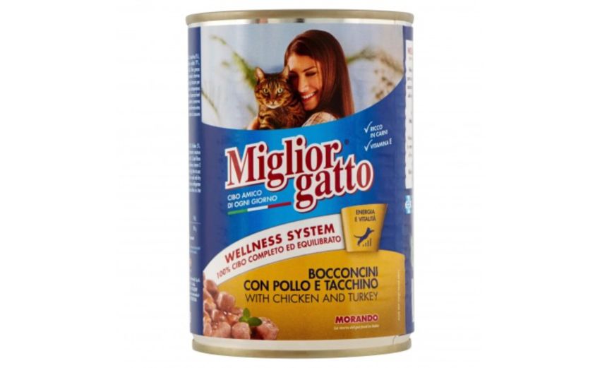 Miglior gatto bocconcini miao gatto pollo e tacchino 405 g-Bocconcini al pollo e tacchino per gatti