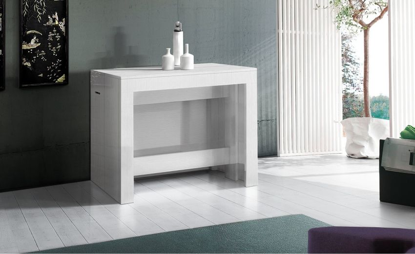 Handy consolle allungabile larice bianco-Consolle allungabile