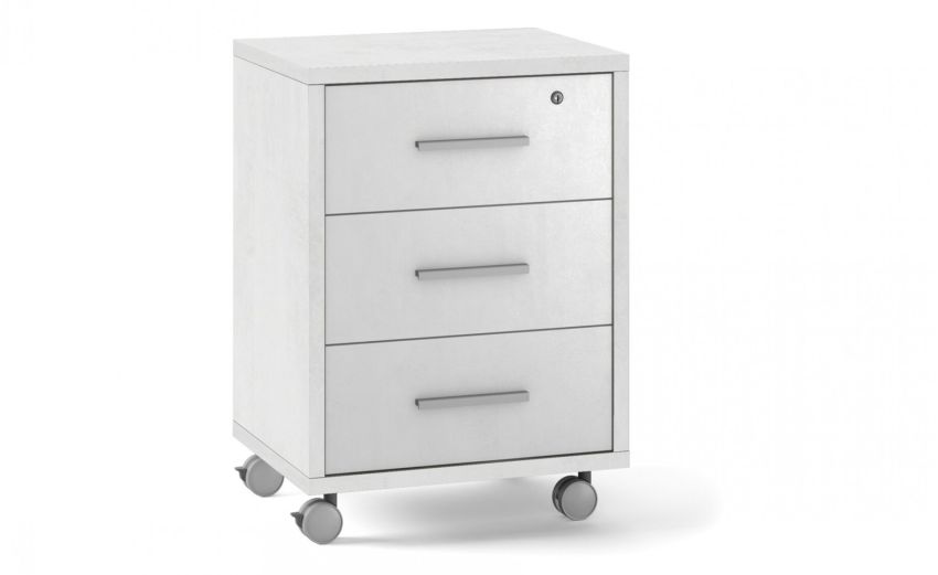 Work cassettiera colore bianco--Bianco-Melaminico-71 cmx51 cm