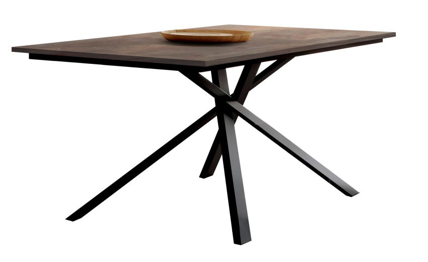 Noa tavolo allungabile nero e ardesia chiara--Grigio-Pannello-75 cmx160 cm