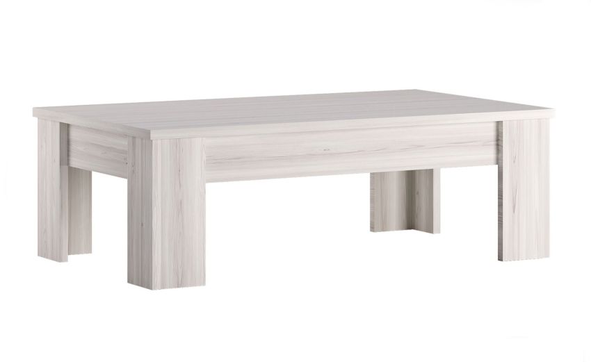 Gilda tavolino frassino ghiaccio--Legno bianco-Nobilitato-45 cmx110 cm