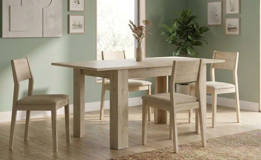 Gilda tavolo allungabile 90/180cm rovere cadiz-Con piano in pannello melaminico-Legno naturale-Nobilitato-80