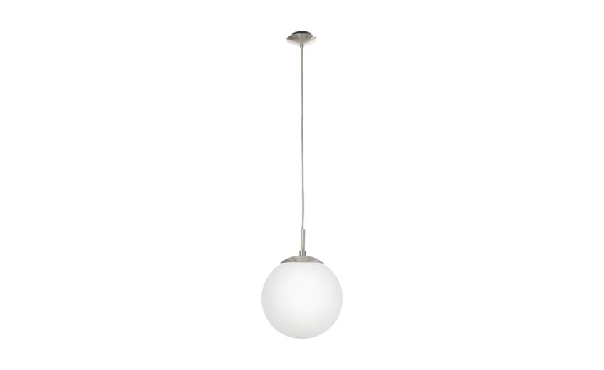 Rondo sospensione bianca E27--Bianco-Metallo