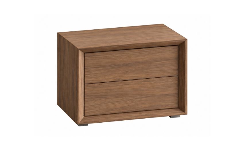 Monica Comodino 2 cassetti Noce Ossidato--Legno-Nobilitato-43