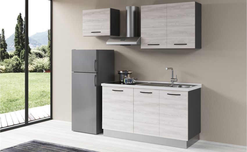 Gilda 2.0 cucina 210 cm colore frassino ghiaccio-1 elettrodomestico