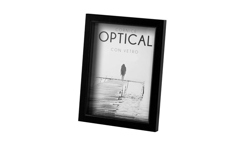 Optical cornice nera in legno 29
