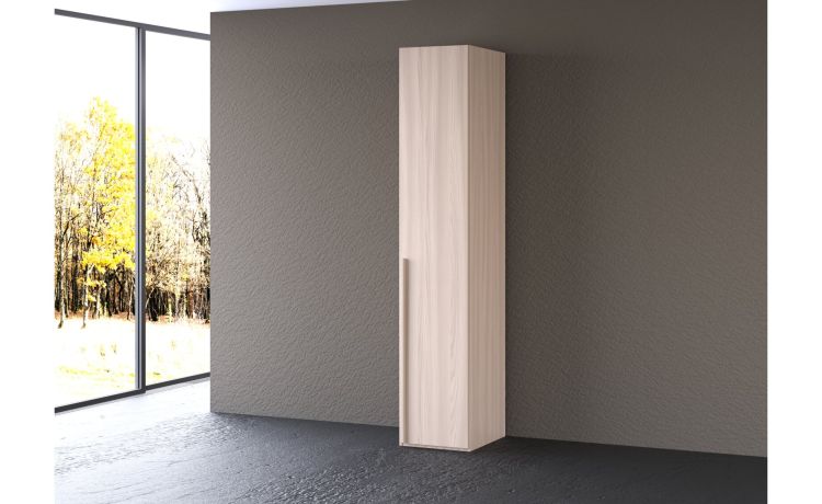 Mia armadio 1 anta battente olmo--Legno naturale-Nobilitato-238 cmx42 cm