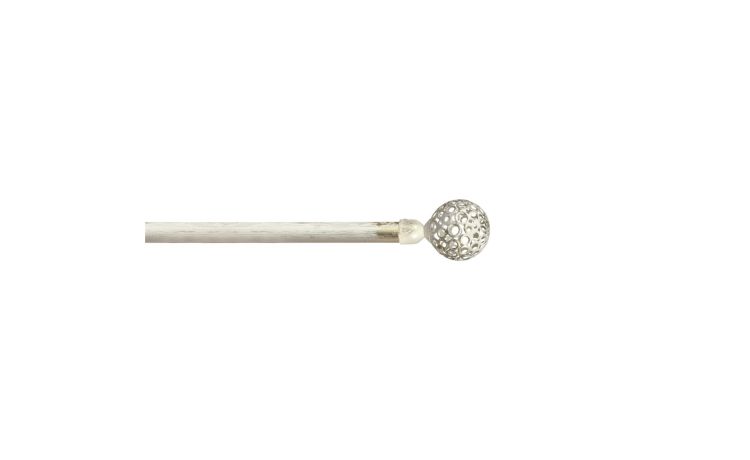 Kit bastone per tende ferro bocciolo fiore Ø20/17 cm 120-210 avorio oro---Ferro