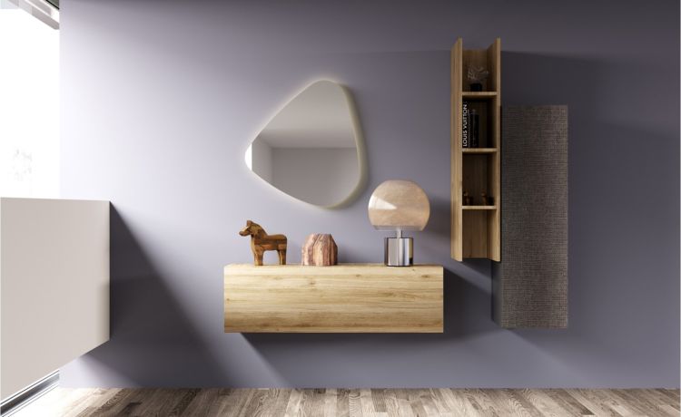 Gilda ingresso composizione n.49  colore kadiz/portland-L.190 P.33 H.200 cm--Pannello-200 cmx190 cm