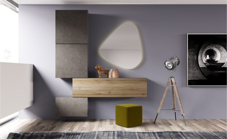 Gilda ingresso composizione n.45 colore kadiz/portland- L.170 P.33 H.212 cm--Pannello-212 cmx170 cm