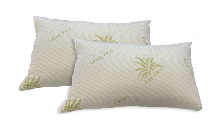 Coppia guanciali Aloe 50x80cm---Poliestere