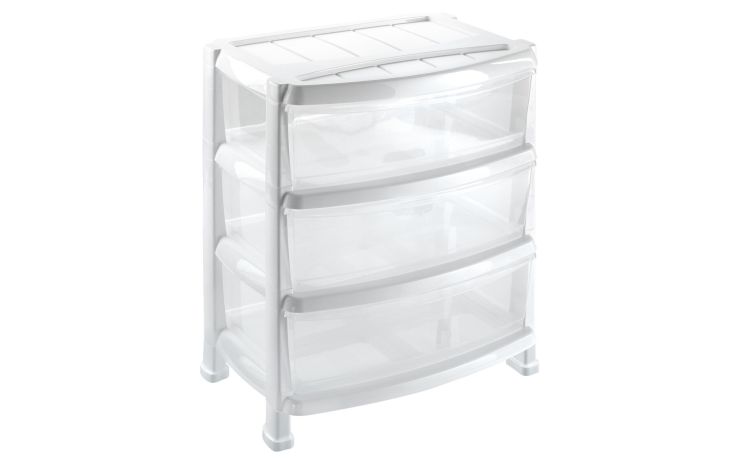 Cassettiera Professionale a 3 Cassetti con Ruote 55x40x60