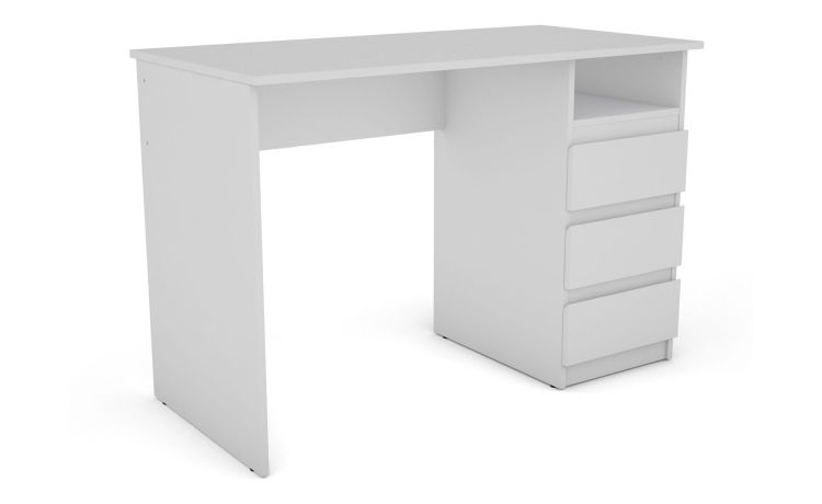 Akitas scrivania colore bianco-Misure L 110 x P 55 x H 75 cm-Bianco-Pannello-75 cmx110 cm