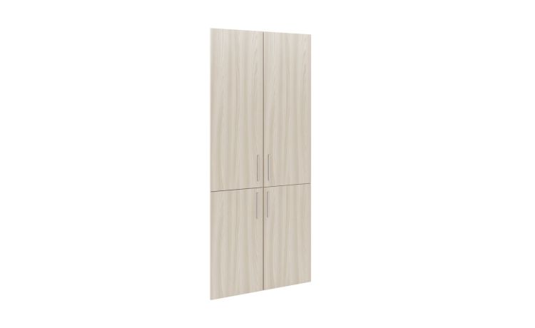 Pixel Set 4 ante betulla -L90 x H210 cm-Legno bianco-Pannello