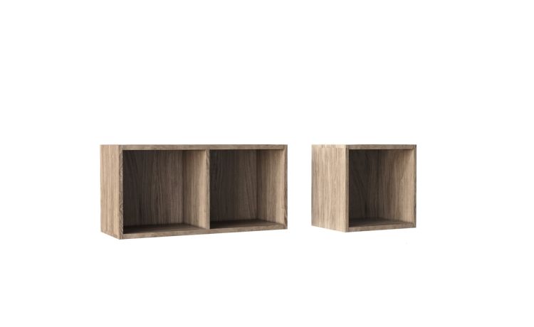 Lorena pensile 2 vani vetro noce tortora---Pannello-36 cmx72 cm