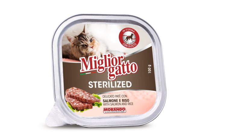 Morando Migliorgatto Sterilized patè con salmone e riso 100g