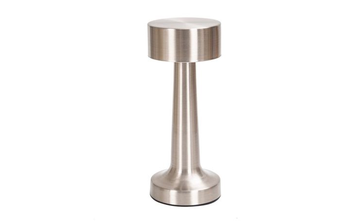 Lampada da tavolo Liberty finitura silver con tecnologia cct altezza 21 cm