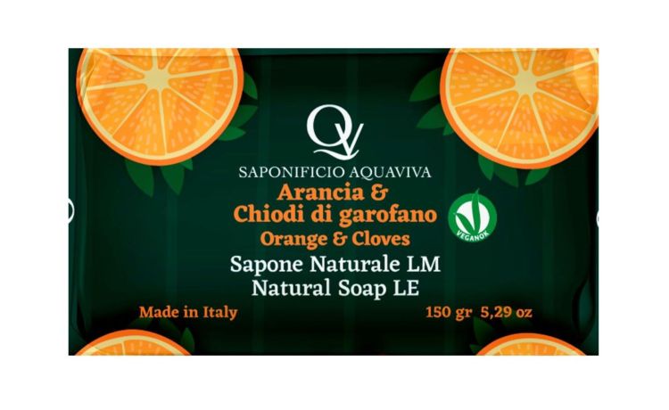 Saponificio Aquaviva - Sapone all’arancia e chiodi di garofano da 150 g