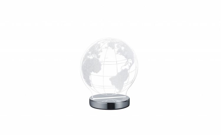Mondo lampada da tavolo LED bianca 7W- -Bianco-Plastica-21