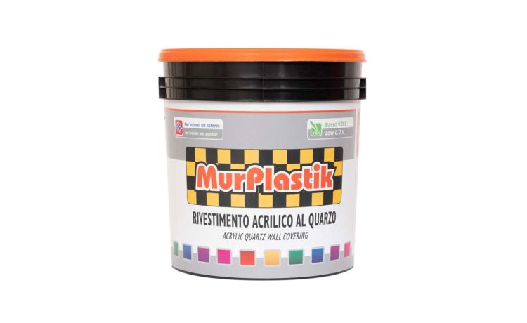 Pittura quarzo Murplastik bianco 14lt 