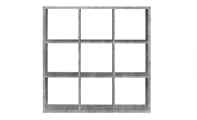 Cube libreria cememto 9 vani--Cemento-Pannello-107 cmx107.2 cm