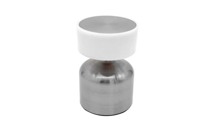 Lampada da tavolo Salty finitura silver con tecnologia cct altezza 15 cm