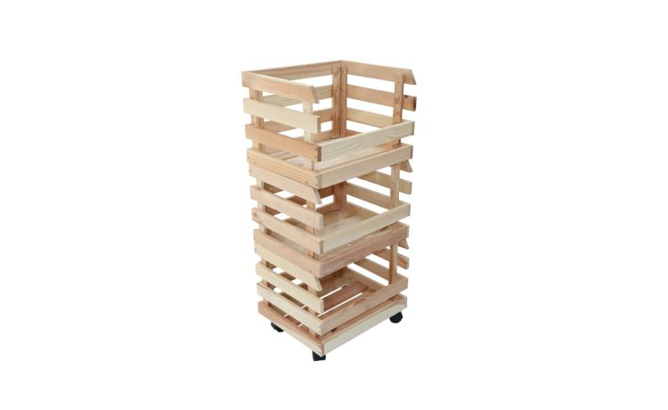 Scaffale porta frutta in legno – 3 ripiani--Legno-Legno-82 cmx37 cm