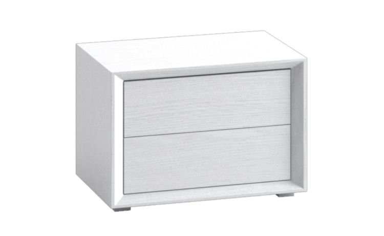 Monica Comodino 2 cassetti Nuvola Frassino--Legno naturale-Nobilitato-43,9 cmx61,8 cm