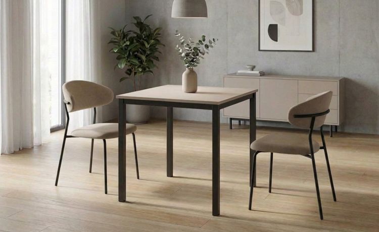 Desy tavolo fisso cachemere, 72x72 cm--Beige--76 cmx72 cm