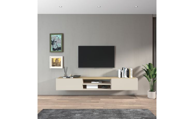 Garda porta tv rovere chopin/cachemire L210 cm--Cachemire-Nobilitato-30 cmx210 cm
