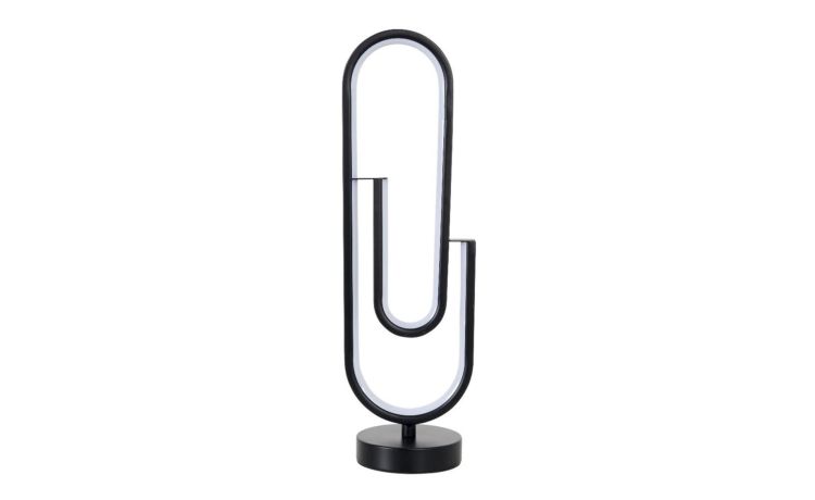 Lampada da tavolo Clip nera 48 cm