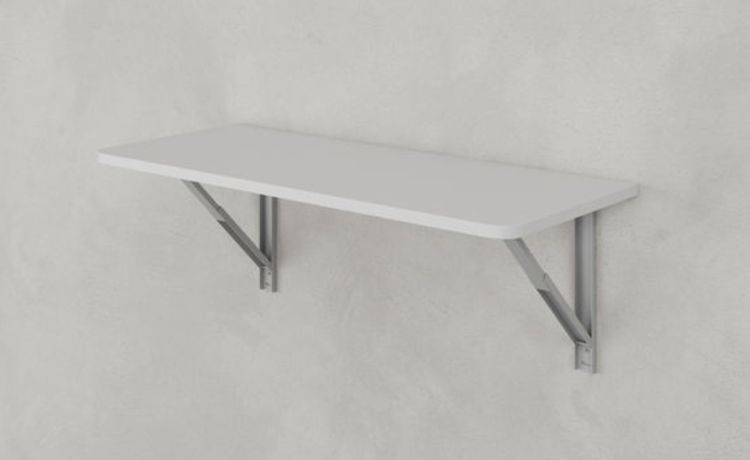 Cabrio tavolo basculante bianco L.120--Legno bianco-Pannello ecologico