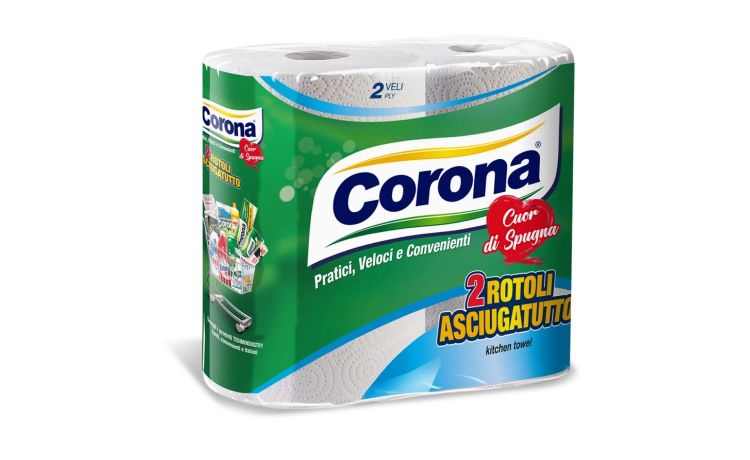Corona asciugatutto cuor di spugna 2 veli
