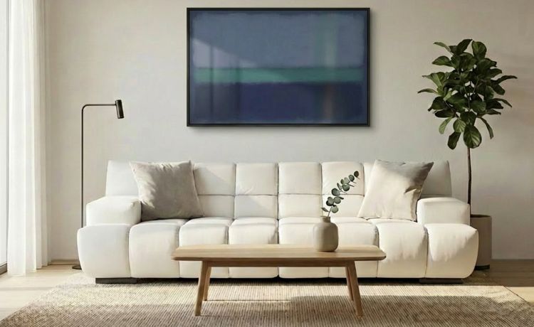 Fellini divano 4 posti maxi in tessuto bianco-Con schienale reclinabile -Bianco-Tessuto-83 cmx282 cm