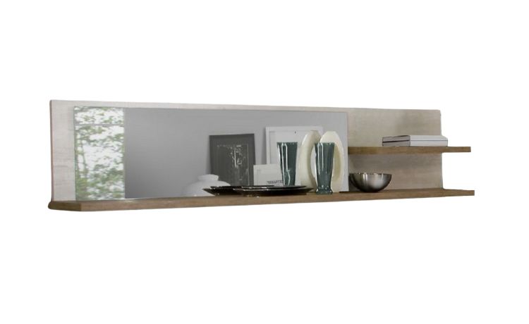 Volterra mensola in laminato bianco con specchio