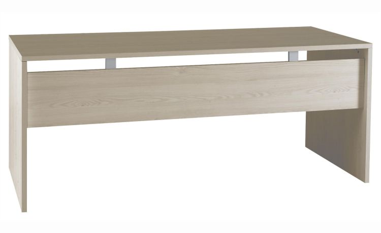 Pixel scrivania colore olmo-Misure L 180 x P 80 x H 76 cm-Legno naturale-Pannello melaminico-76 cmx180 cm