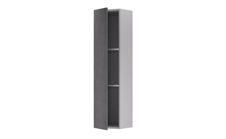 Gilda pensile 1 anta portland-Struttura grigio chiaro-Pietra scura-Nobilitato-140 cmx36 cm