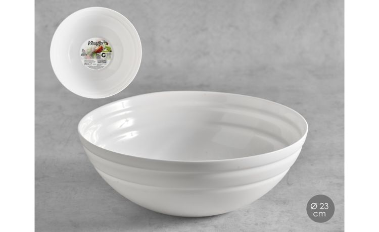 Ciotola onde opale colore bianco Ø23 cm--Bianco-Vetro opale