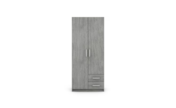 Fine 2.0 armadio cemento L80 cm--Cemento-Nobilitato-185 cmx80 cm