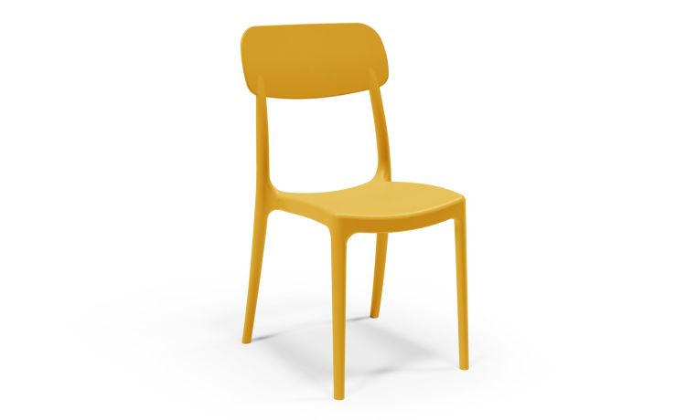 Vera sedia giallo senape--Giallo-Polipropilene-88 cmx53 cm