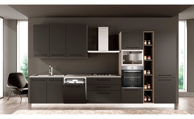 Noa cucina 390 cm colori a scelta -5 elettrodomestici---240 cmx390 cm