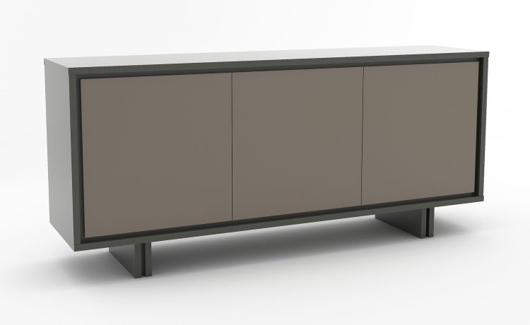 Rio madia 3 ante L189 cm fango/visone--Marrone-Nobilitato-84 cmx189 cm